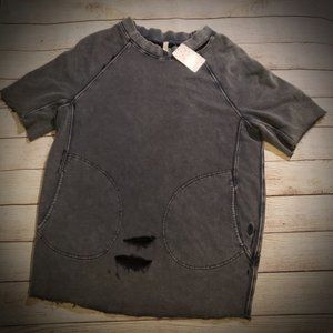 Free People (XS) Solid Spirit Guide Distressed Swe